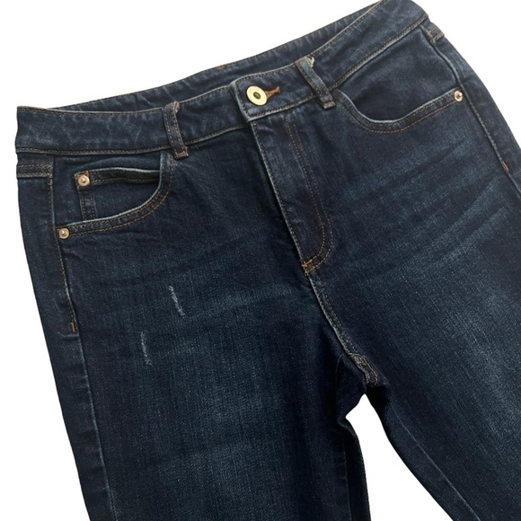 Five Plus Juniors Distressed Raw Hem Cropped Jeans Size S - Picture 2 of 11